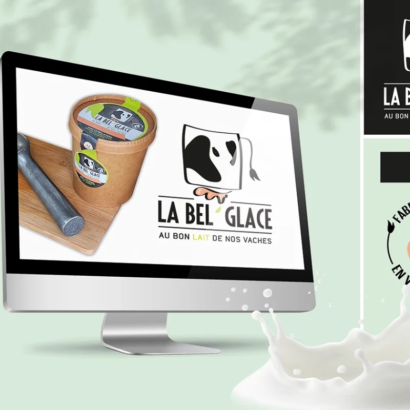 Identité visuelle réalisée pour La Bel Glace en Vendée