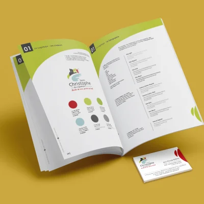 Création d'identité visuelle et charte graphique par notre agence de publicité en Vendée pour la commune de St Christophe du Ligneron