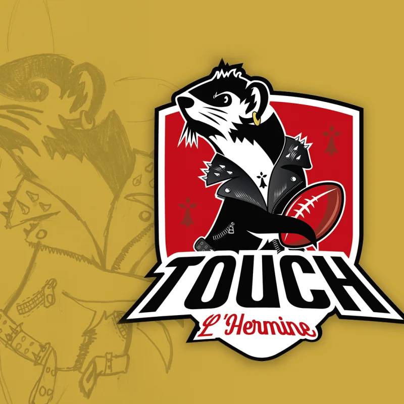 Logo pour le club de touch rugby à Saint Hermine : réalisation par l'agence de publicité Unfluences Graphique en Vendée