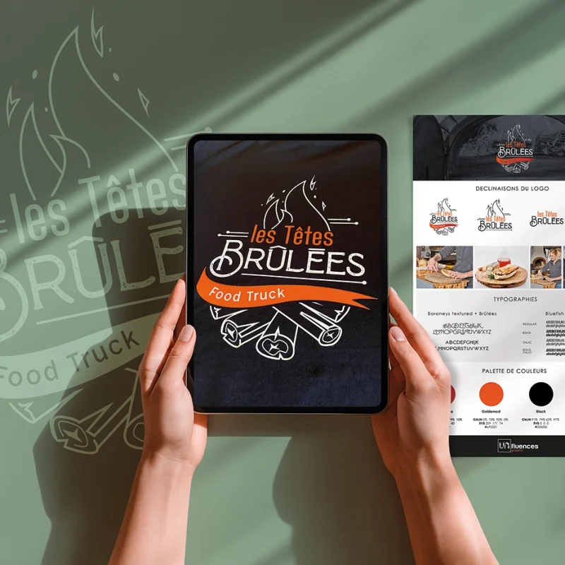 Identité visuelle réalisée pour Les Têtes Brûlées