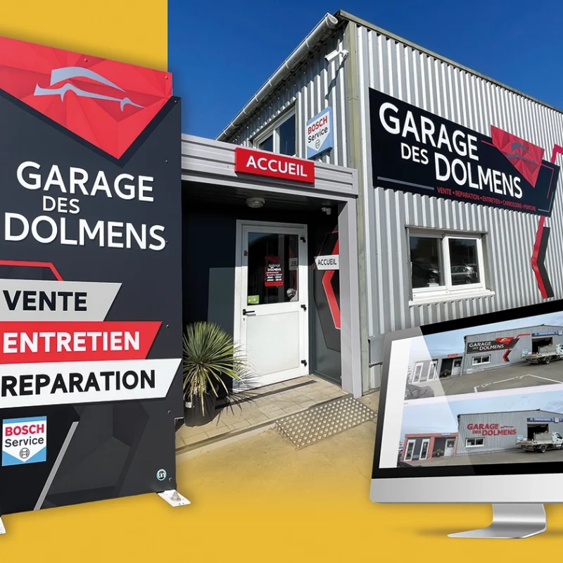Enseigne réalisée pour le Garage des Dolmens